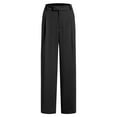 thumbnail image 4 of felwors High Waisted Wide Leg Pants for Women Business Casual Dress Pant Palazzo Long Work Trousers with Pockets Black, XL, 4 of 6