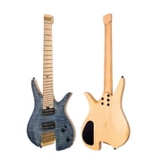 Batking Electric Headless Guitar Travel Guitar 7BK Multiscale Luminous Inlays Right-Handed 7 String