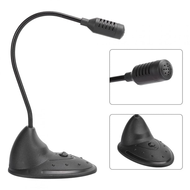 Micrófono Con Cable Micrófono Enchufe De 3 5 Mm Juegos Negros Transmisión En Vivo Computadora Portátil Para Computadora Portátil