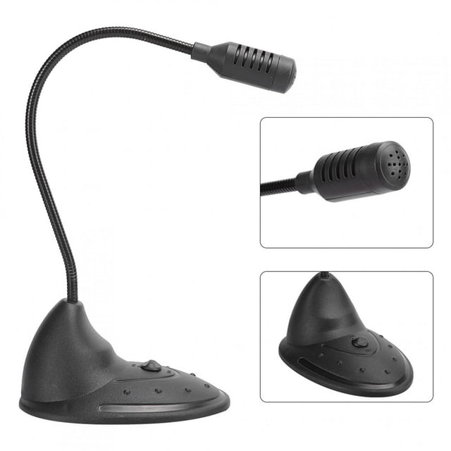 Micrófono Con Cable Micrófono Enchufe De 3 5 Mm Juegos Negros Transmisión En Vivo Computadora Portátil Para Computadora Portátil