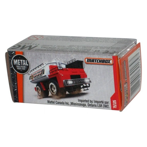 Matchbox Metal Red Water Worker Boxed (2016) Power Grabs Toy Vehicle 75/125