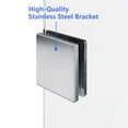 thumbnail image 3 of Sunny Shower 34" W x 58" H Frameless Hinged Tub Door in Chrome Finish, 3 of 8