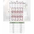 thumbnail image 6 of No Hook Shower Curtain with Snap in Liner, Abstract Geometric Red Gray Line Hotel Shower Curtains for Bathroom, Washable Shower Curtain Liner Set with Mesh Top Window, 72"x96", 6 of 6