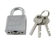 thumbnail image 1 of Cerradura de seguridad de tono plateado de 30 mm para puerta de casa con llaves, 1 of 1