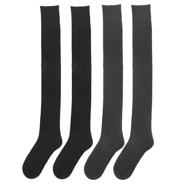 2 parejas calcetines altos calcetines largos calcetines para mujeres medias altas medias calcetines de rodilla