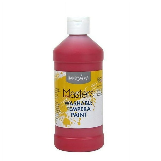 Rock Peinture & Handy Art RPC211720-6 16 oz Little Masters Peinture Lavable, Rouge - 6 Chacun