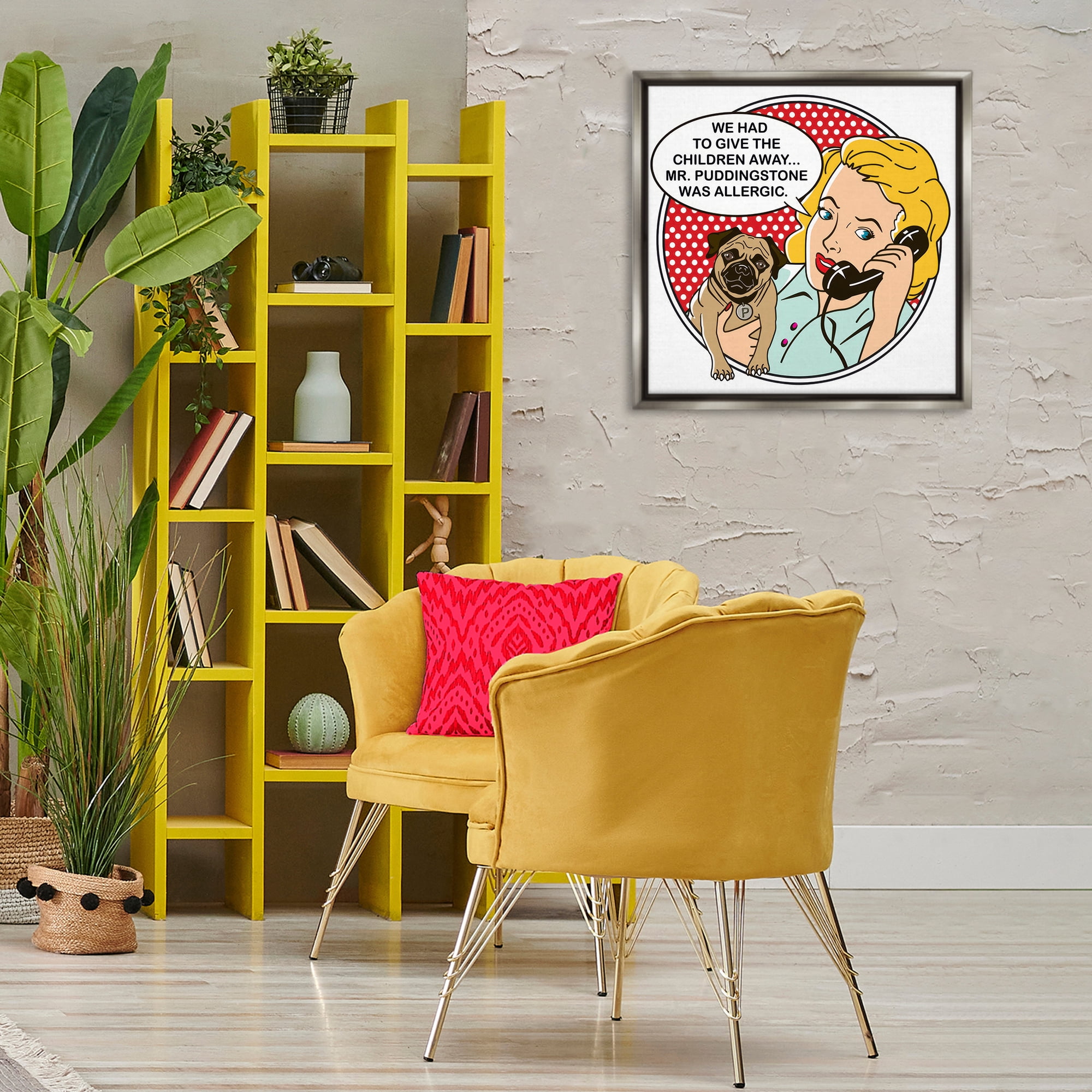 Stupell Industries Give The Children Away Animals Painting Gray Floater Framed Canvas Art Print Wall Art, 25 x 25