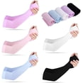 thumbnail image 1 of 10 pares de mangas de protección solar Protección UV Mangas de enfriamiento Mangas de brazo Hombres Mujeres Deportes Mangas de sol con orificio para el pulgar para conducir, jugar al golf Jormftte LRWJ450, 1 of 6
