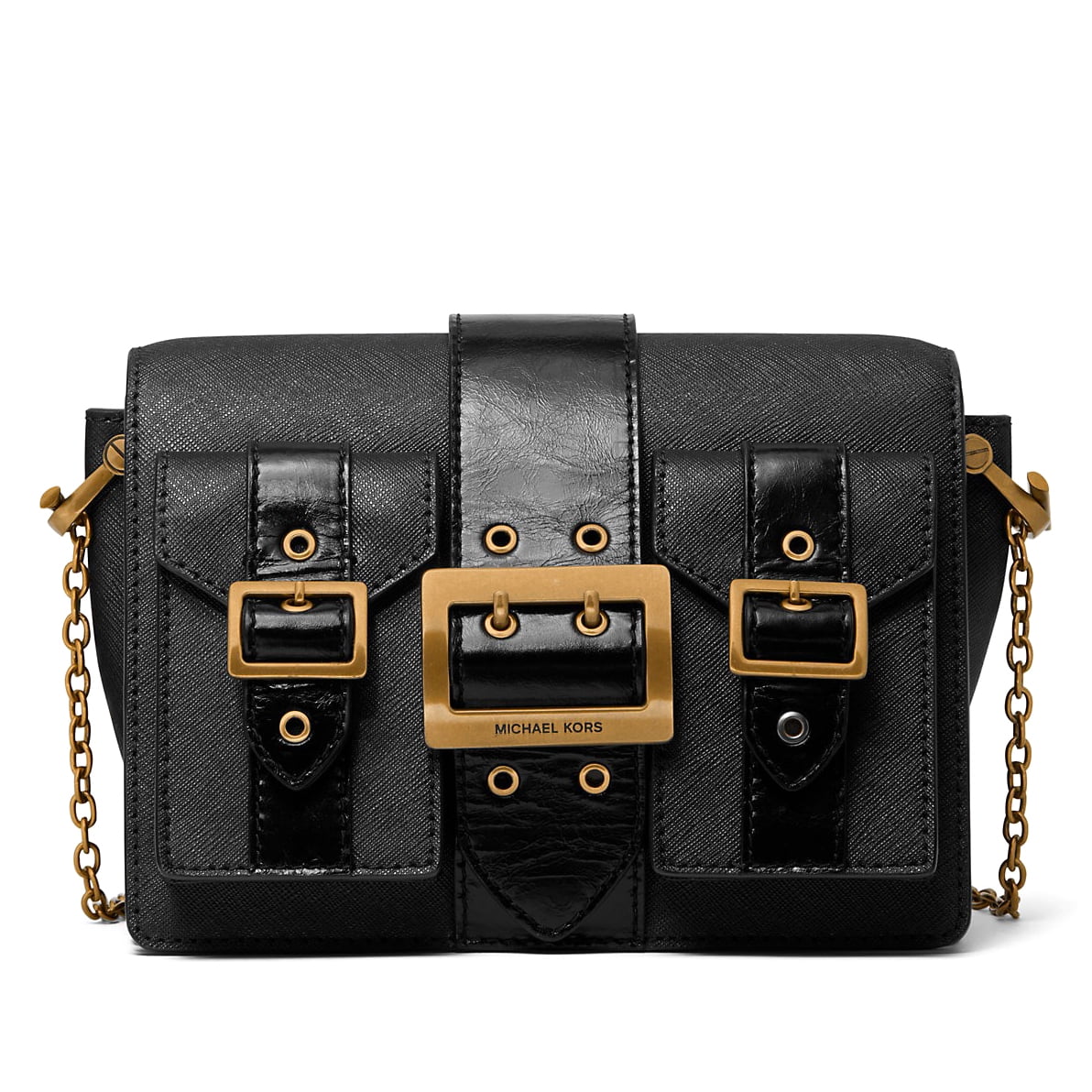 ✨希少美品✨ミッシェルアドルフ レザー 2WAY バッグ ブラック　ゴールド Michael Kors Avril Large Top Zip Handbag: Satchel Shoulder Bag