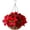 Hot Red, variant on Artificial Hanging Flowers with Basket, Artificial Violets Arrangement,Orchids Fake Plants in inch Coconut Lining Basket for Patio Garden Porch Deck Spring Decoration(Orange)