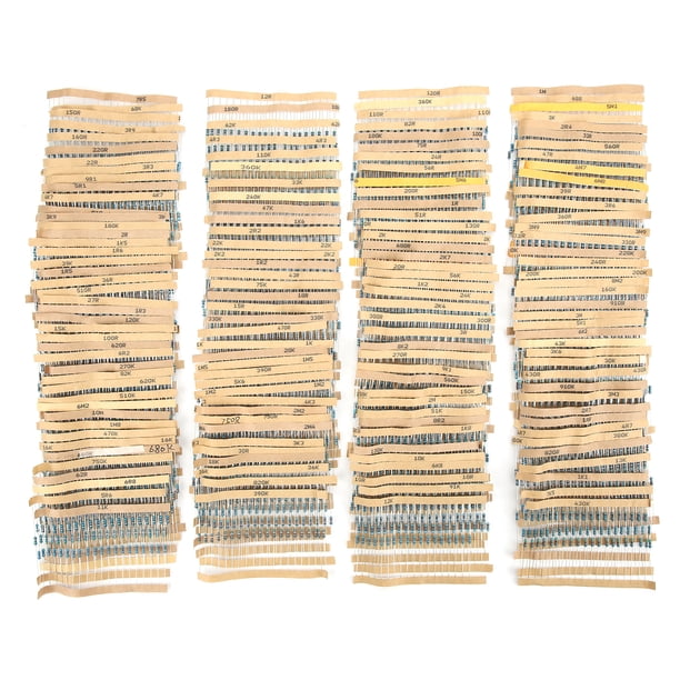 Kit de resistencias de película metálica kit surtido de resistencias convenientes de alta precisión Resistencia al calor con 3120 piezas para varios equipos radioelectrónicos ANGGREK Otros