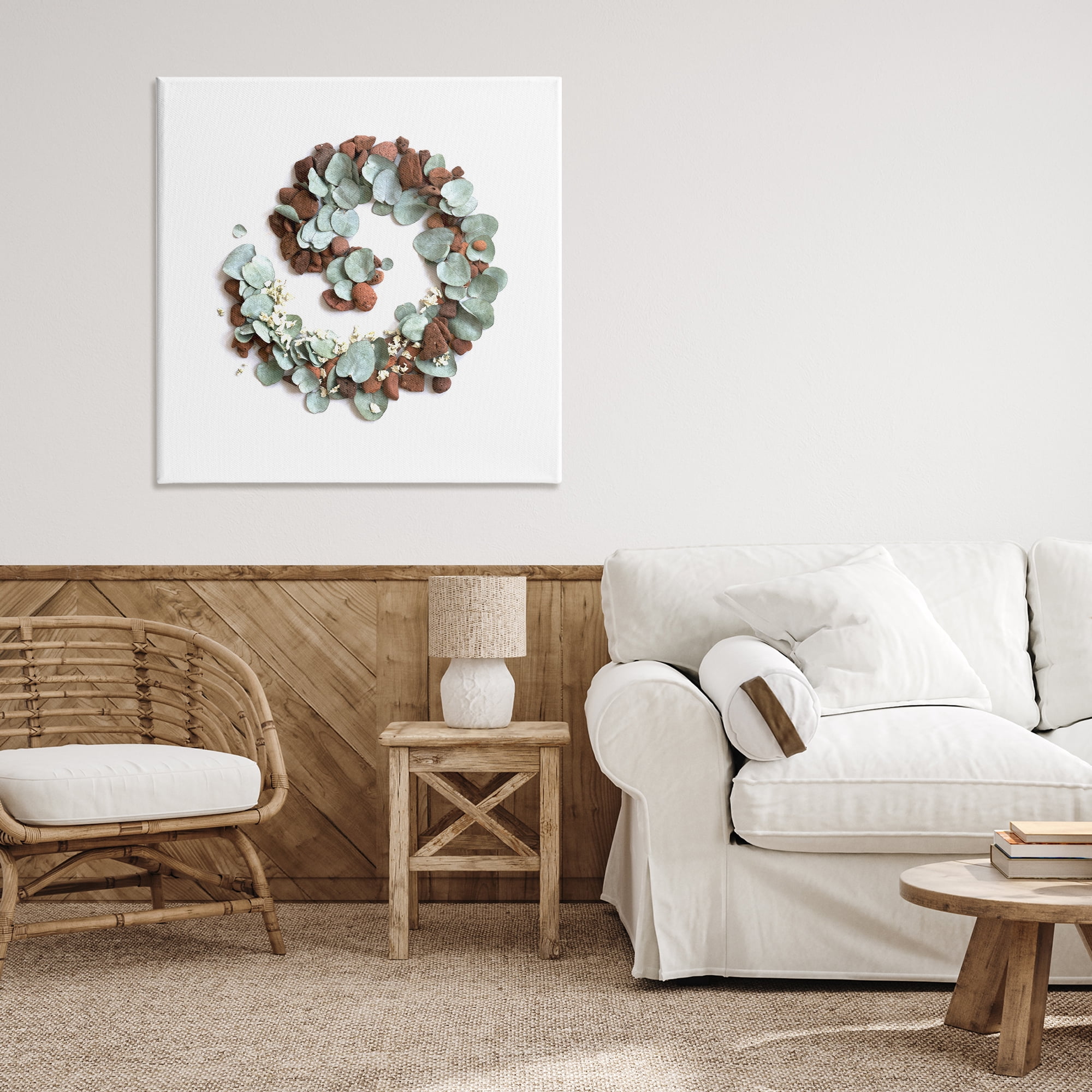 Stupell Industries Eucalyptus & Pebbles Spiral Canvas Wall Art, design by Beth Adoette