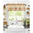 thumbnail image 6 of Valances for Windows Orange Fall Rod Pocket Cafe Window Treatments Valance Curtains for Kitchen Bathroom Laundry Basement Windows 60"x18", 6 of 6