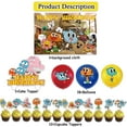 thumbnail image 2 of 32 Pcs For The Amazing World of Gumball Theme Birthday Party Decoration Set - Includes Happy Birthday Backdrop Decorations, Cupcake Toppers, and Balloons for Celebrations, 2 of 5