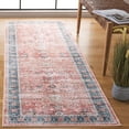 thumbnail image 2 of SAFAVIEH Arizona Melany Distressed Polyester Runner Rug, Rust/Aqua, 2'6" x 8', 2 of 7