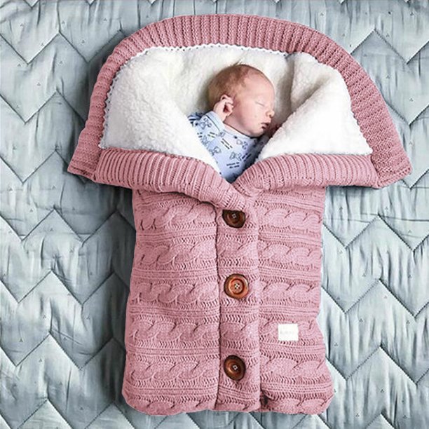 Saco de dormir de punto para primavera, otoño e invierno, saco de dormir para cochecito, saco de dormir para cochecito, saco de dormir con botones