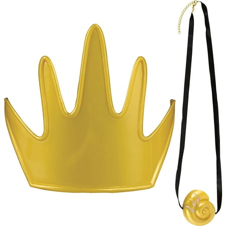 Suit Yourself The Little Mermaid Ursula Costume Accessory Supplies for Adults, One Size, Include Gold Crown and Necklace
