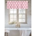 thumbnail image 6 of Retro Daisy Valances for Windows White Floral Pink Backdrop Kitchen Valance Curtain Rod Pocket Small Curtains for Cafe Bathroom Laundry Basement 60" x 18", 6 of 8