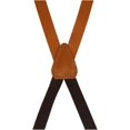thumbnail image 3 of CTM  Smooth Coated Leather Slim Width Suspenders with Metal Swivel Hook Ends (Men), 3 of 4