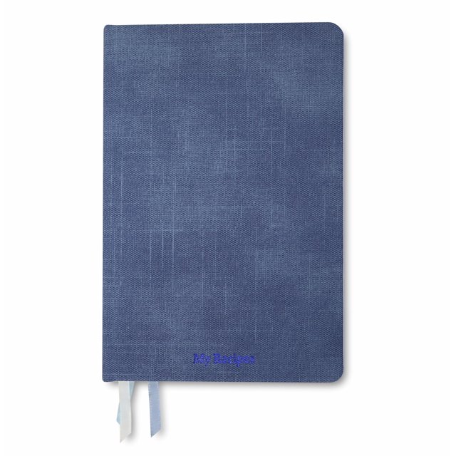 VESSALICO - Livre de Recettes Vierge avec Couverture Rigide et Imperméable, Table de Mesure, Marque-Pages, Poche à Notes 150+ Pages, 8.6Lx5.9W - Livre de Recettes à Écrire - Gardez Vos Recettes pour Toujours