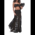 thumbnail image 1 of Falda Larga de Encaje para Mujer, de Transparente, Ajustada, Elegante para Playa y Verano. Negro L, 1 of 7