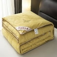 thumbnail image 4 of facefd Couette d'Été Portable Couleur Unie Réutilisable Imprimée Respirante Chaude Accessoires de Literie Brossés Rose Jaune, 4 of 6