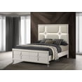 thumbnail image 2 of Olivia Queen Panel Bed LED Headboard Pearl White, 2 of 12