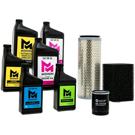 Mishon Full Service Oil Change Kit for Polaris Ranger 700 800 6x6 UTV 2009-2010 MK1012878