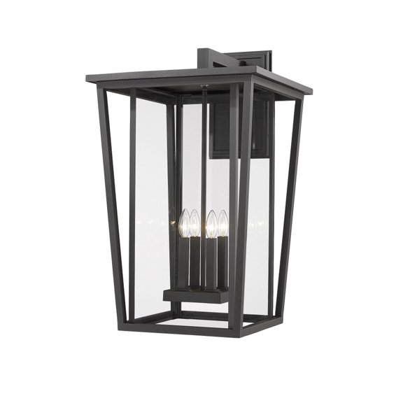 4 Light Outdoor Wall Mount In Craftsman Style-30.25 Inches Tall And 18 Inches Wide Z-Lite 571Xxl-Bk