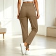 thumbnail image 6 of Gytharion Loose Straight-leg Yoga Pants for Women Drawstring Elastic Waisted Sports Pants Solid Color Casual Athletic Pants with Pockets, 6 of 7