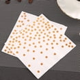 thumbnail image 3 of 6.5x6.5 Inch Gold Napkins -50 Pack of White and Gold Cocktail Napkins - Add Sparkle to Your Event with Party Napkins - Gold Paper Napkins - Disposable Wedding Napkins or Dessert Napkins, 3 of 6