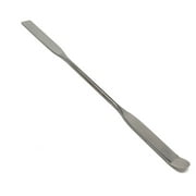 Stainless Steel Double Ended Micro Lab Spatula Sampler, Square & Round Angled End, 8" Length