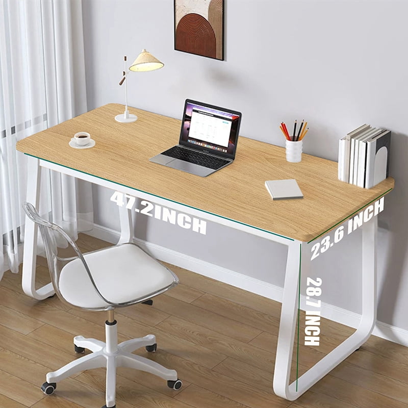 Computer Desk Modern Simple Style Desk for Home Office, 47.2 inch Small Writing Table or Bedroom,Natural
