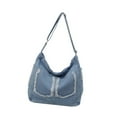 thumbnail image 4 of Bolso de hombro de mezclilla Yuyangstore para Mujer Bolso de mensajero Azul claro, 4 of 8