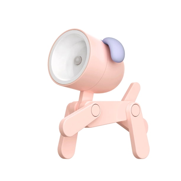 Lámpara Cartoon Night Light Kid Lamp Mini Dog LED Lámparas de escritorio Cute DIY Portable con soporte de teléfono ajustable para niños Estudiantes Dormitorio Sujetalibros Cuarto de niños