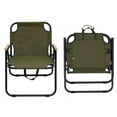thumbnail image 3 of Outdoor Furniture Iron Portable Folding Camping Chair (Green, Regular), 3 of 7