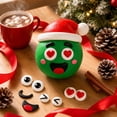 thumbnail image 4 of Christmas Squishy with Diy Changeable Expressions, Green, for Relaxation, Squeeze Toy, 4 of 4