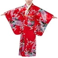 thumbnail image 4 of Herrnalise Fashion Girls Kimono Tradition Improved Printing Cardigan Pajamas Robe Formal Wear Kimono Set Clearance, 4 of 7