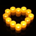 Pack 4 Flameless Outdoor LED Candle Set, Battery Operated Plastic