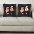 thumbnail image 3 of Set of 2 18x18in Throw Pillow Covers - Cartoon Characters with Exaggerated Features Perfect for Couch Bed or Car Decor, 3 of 8