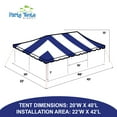 thumbnail image 4 of Party Tents Direct West Coast Frame Canopy Tent, Heavy Duty Steel, 20'x40' Blue, 4 of 8
