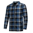 thumbnail image 5 of Kakii Mens Sherpa Lined Shirt Jacket Casual Long Sleeve Plaid Shacket Flannel Fleece Full Zip Jacket, 5 of 5