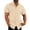 37# Beige, variant on Mens Short Sleeve Button Down Shirts Stretch Lightweight Outdoor Summer with Pockets for Beach Vacation White L