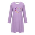 thumbnail image 4 of HongQid Nightgowns for Women Soft Grpahic House Dress Long Sleeve Sleep Shirts Fall Sleepwear Night Gown Nightshirt, 4 of 6