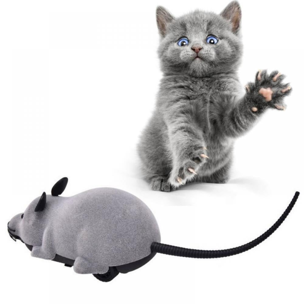 Pet Toy Mouse Battery Operated Move Forward/Back Remote Control R/C Black Rat 