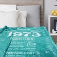 thumbnail image 4 of Happy 50th Birthday Gifts for Women Men Blanket 1973 50th Birthday Anniversary Weeding Decorations Turning 50 Year Old Bday Gift Idea for Wife Husband Mom Dad Back in 1973 Throw Blanket 60Lx50W Inch, 4 of 6