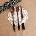 thumbnail image 3 of Wooden Cutlery Set | 3 Piece Travel Utensils | Spoon Fork Chopsticks | 8.5 Inch Eco-Friendly Natural Wood | Reusable Portable Flatware with Cloth Pouch | Comfortable Grip | Classic Minimalist Design, 3 of 8