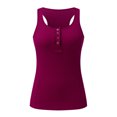 thumbnail image 6 of Women Basic Camisoles Casual Tank Tops Solid Half Button U Neckline Ribbed Knitted Going Out Cami Top, 6 of 7