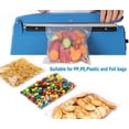 thumbnail image 3 of bag sealer For Plastic Bags And Snacks, heat sealer, Manual Impulse sealer machine, 8 Inch Blue, 3 of 6