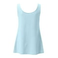 thumbnail image 6 of Herrnalise Women Basic Sleeveless Vest Crop Tank Top Fashion Women's Casual Round Neck Solid Color Button Sleeveless Tops T-Shirt Tank Blouse, 6 of 6